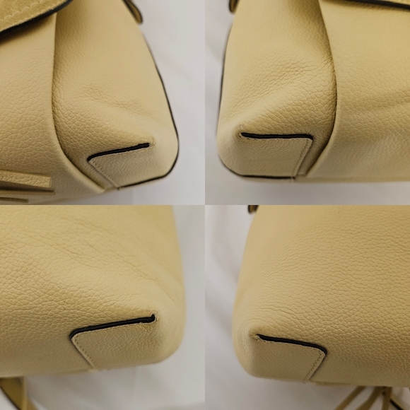 See By Chloe Joan Two Way Leather And Suede Crossbody Bag In Straw Beige Gold - Picture 15 of 17